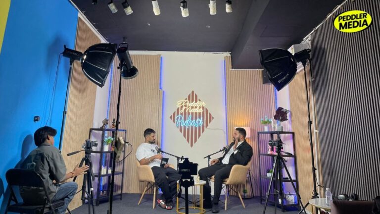 Behind the scenes of a Haryanvi podcast shoot at Peddler Media