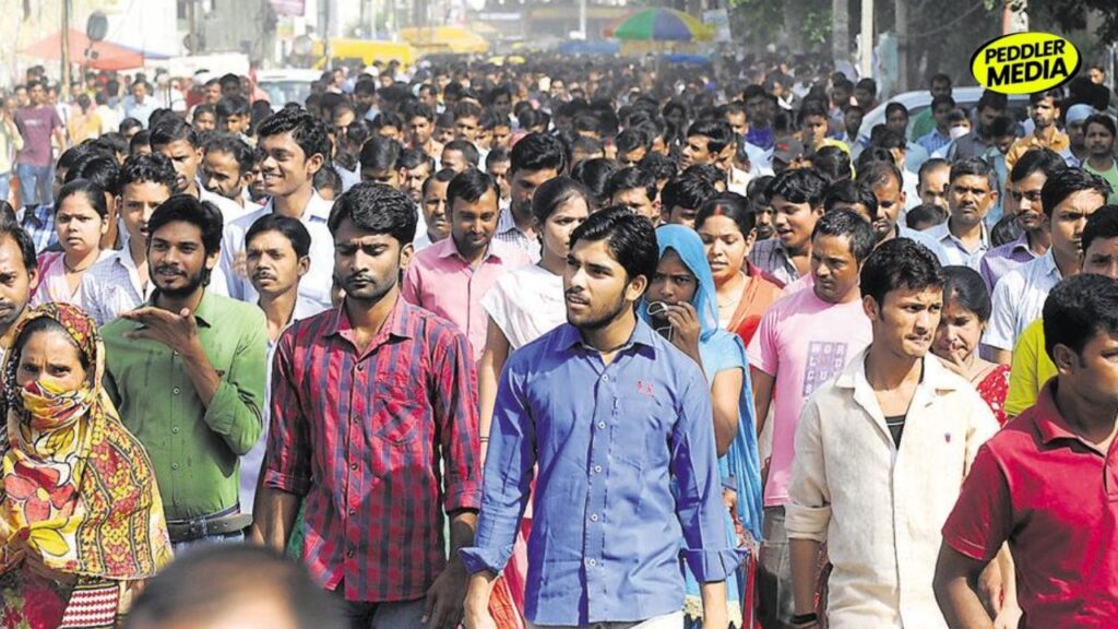 Haryana Rural vs Urban divide visible in crowded NCR city streets of Gurugram and Faridabad with young working-class population