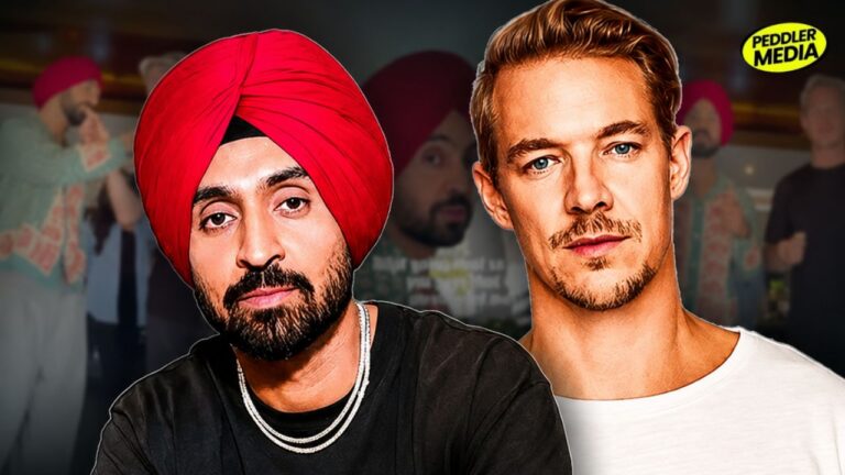 Major Lazer members and Diljit Dosanjh collaboration photo for upcoming international music project