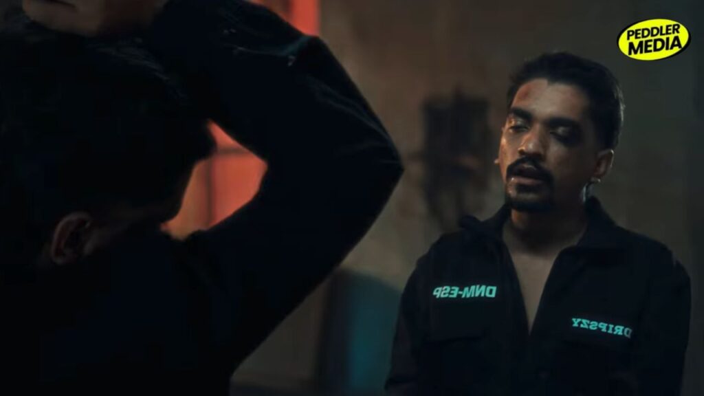 Intense confrontation scene showing pressure and conflict in Timelapse Haryanvi music video