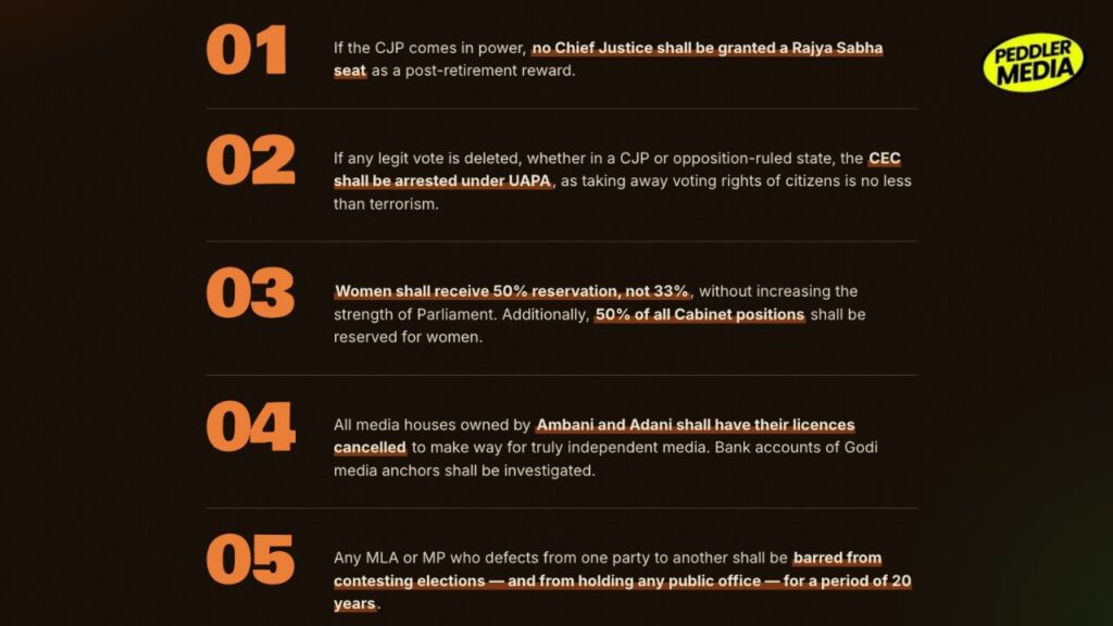 cockroach janata party manifesto