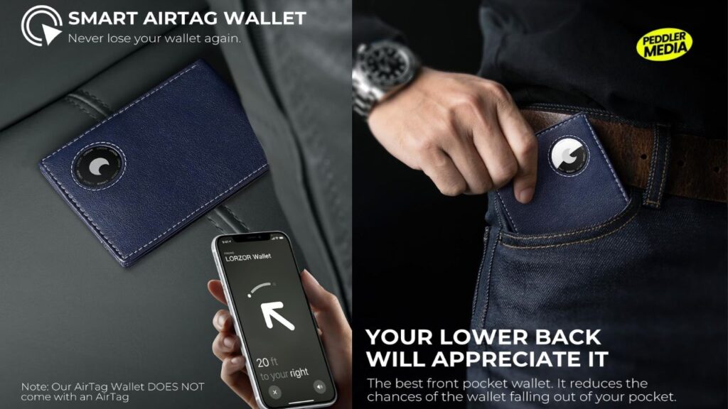 5 Father's Day gift ideas Smart Leather Wallet (With AirTagTracker Slot) 