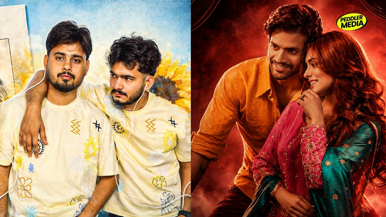 Singer Banjaare in Bairan song poster alongside Sheesha song poster featuring model Niharika Tiwari and Sorab Bedi sung by Mitta Ror