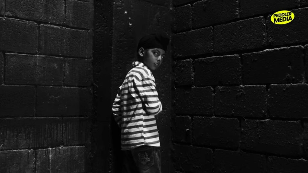 Dhanda Nyoliwala in a black and white shot from Kath Lagda music video