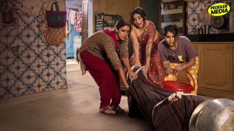 Madhuri Dixit, Triptii Dimri and Dharna dragging a body in kitchen scene from Maa Behen