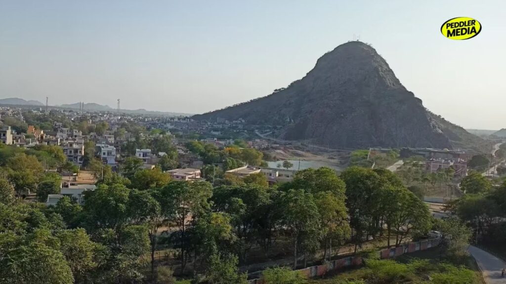 Tosham Hill Bhiwani Haryana aerial view of ancient volcanic mountain by Peddler Media
