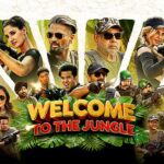 Official Welcome To The Jungle movie poster featuring Akshay Kumar and the ensemble cast in an action-comedy adventure.