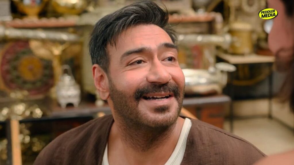 Ajay Devgn smiling scene in Dhamaal 4 movie.