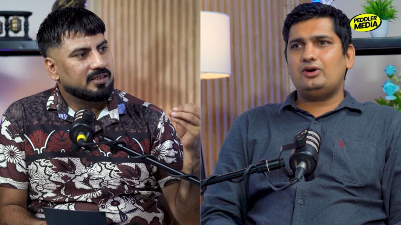 Journalist Mandeep Punia in conversation with Peddler Media host on the For Haryanvi By Haryanvi podcast, discussing Haryana's media and youth crisis