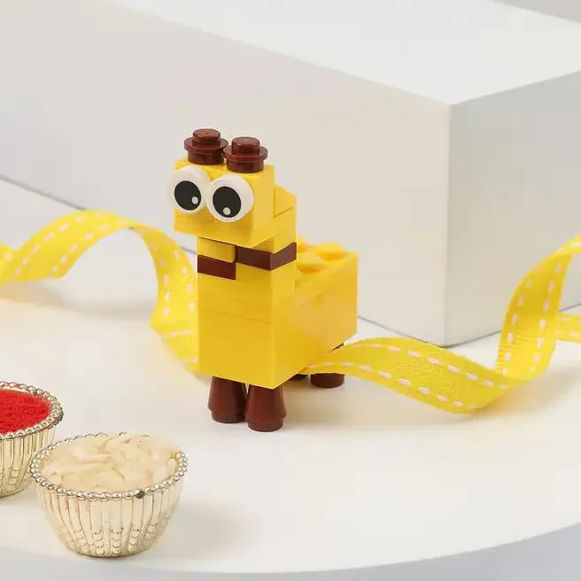 Raksha Bandhan 2026 LEGO-style brick theme rakhi for brother