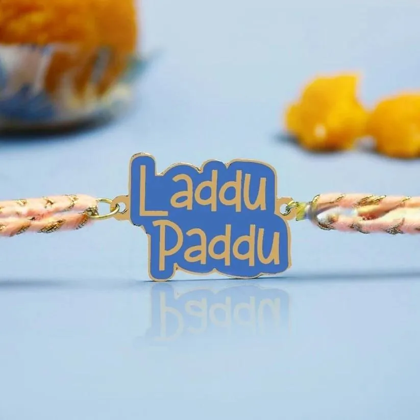Laddu Paddu metal rakhi design for Raksha Bandhan 2026