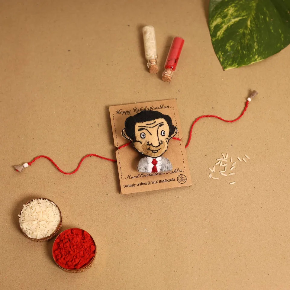 Funny Mr. Bean themed rakhi for Raksha Bandhan 2026