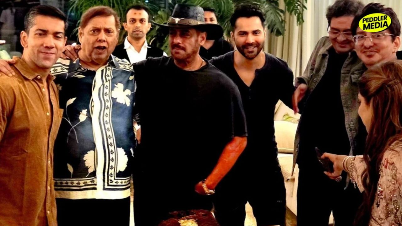 David Dhawan 75th birthday with Salman Khan and Varun Dhawan