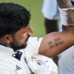Dhruv Jurel shows his Jai Jawan Jai Kisan tattoo after scoring a Test century