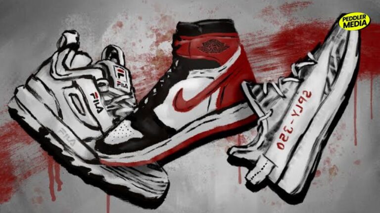 Sneaker illustration Nike Jordan Fila streetwear art