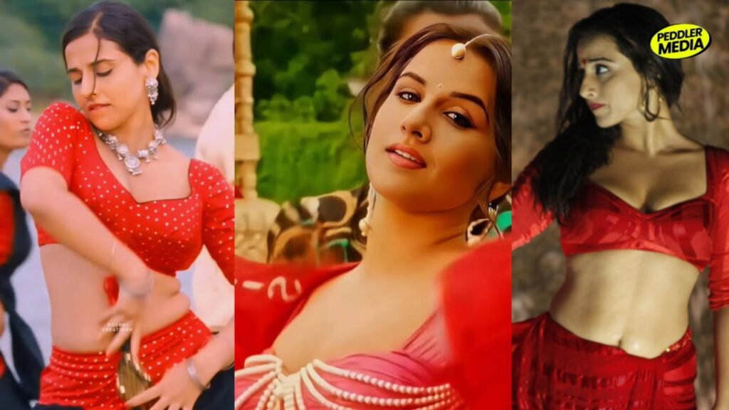 Vidya Balan Bollywood actress in red outfits