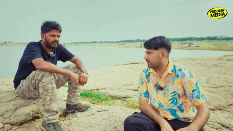 Wildlife photographer Vivek Sharma in conversation with Peddler Unfiltered host beside Jawai Bandh dam
