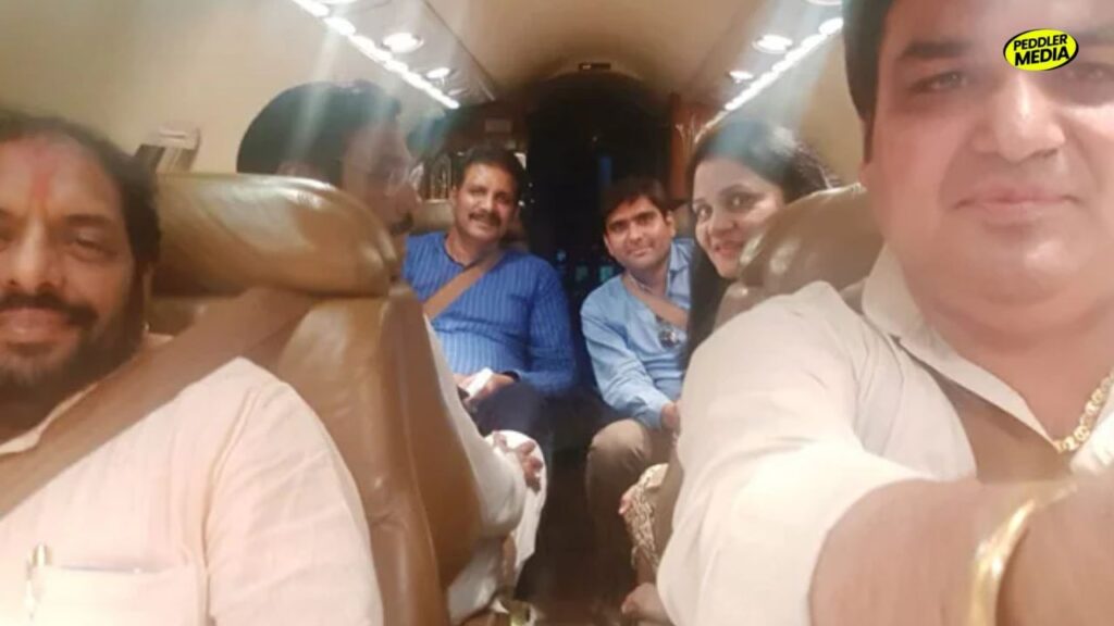Gopal Kanda inside a private jet linked to MDLR Airlines