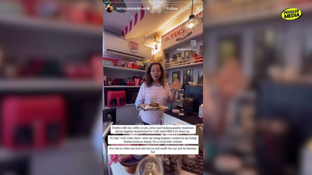 Salman Khan shares an Instagram Story asking a Bandra cafe to maintain quality and hygiene