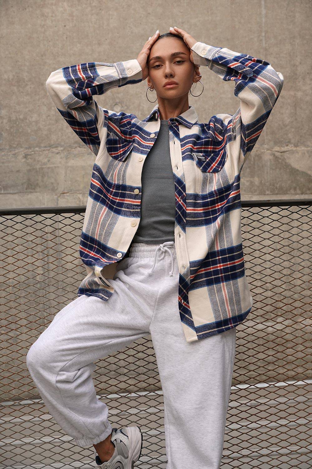 Vintage blue oversized shirt