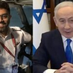 Indian pilot Captain Smit Machchhar and Israeli PM Benjamin Netanyahu