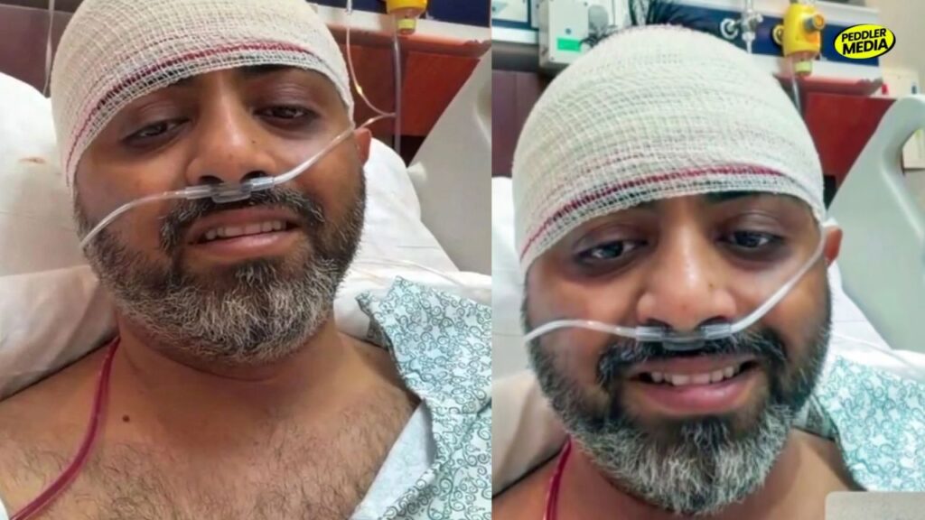 Flydubai pilot Captain Smit Machchhar recovering in hospital with head bandages after cockpit attack