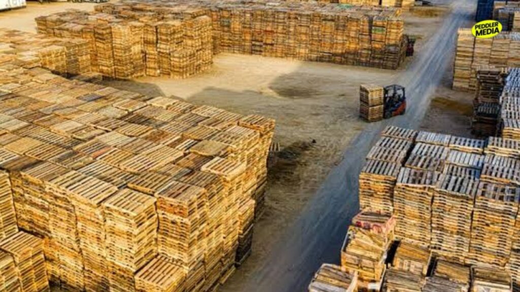 Haryana Women wooden pallets stored outside an factory. (Representational Image Only, Not Original)