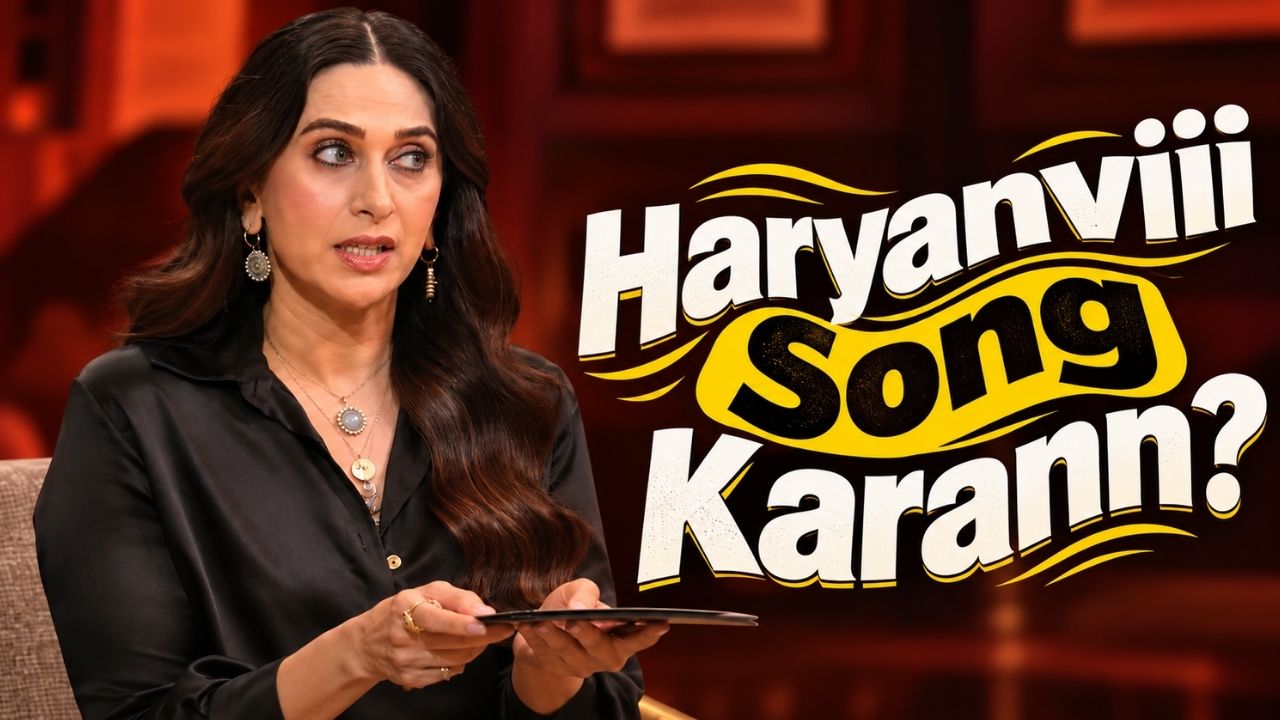 arisma Kapoor questioning about Karan Johar Haryanvi song obsession on Koffee With Karan Season 9
