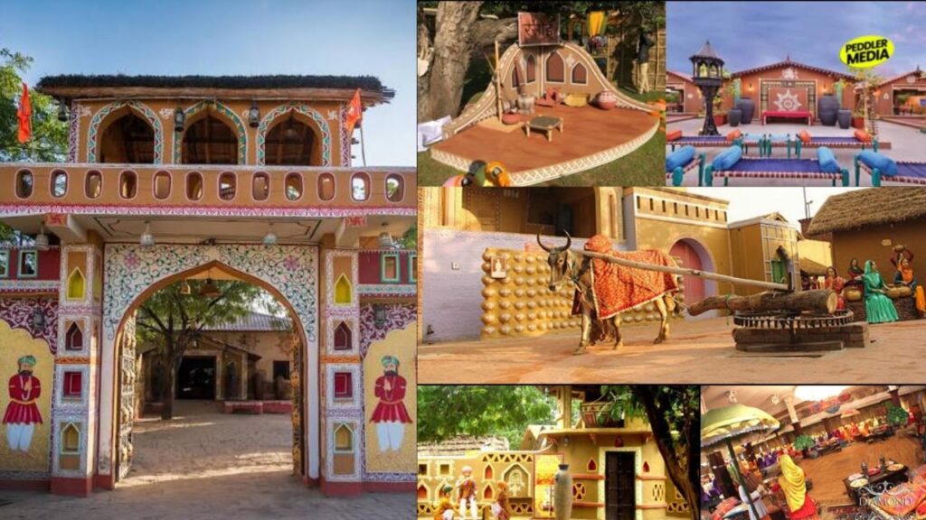 A representative collage illustrating elements of a traditional Haryanvi village lifestyle to describe the setup of Mhari Mati Agro Tourism Hisar.