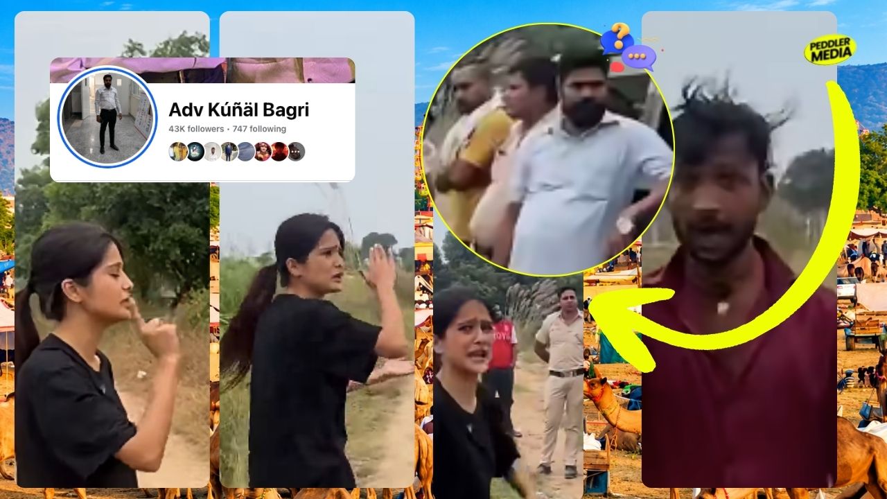 Viral Facebook video screenshot of a girl arguing with officials over a demolition notice curated by Peddler Media.